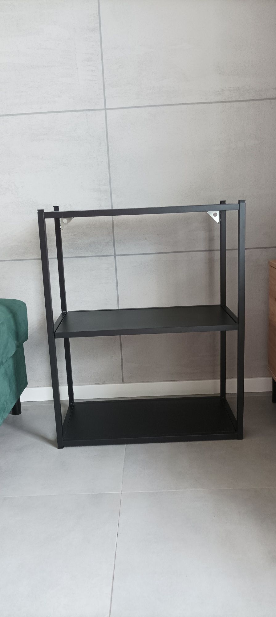 Ikea metalowy regał czarny