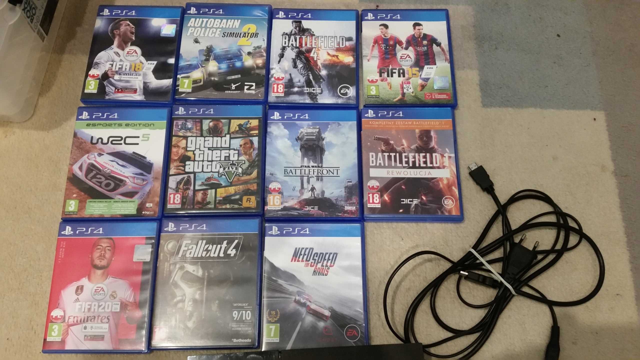 Konsola Sony PlayStation 4 500 GB+9 Gier