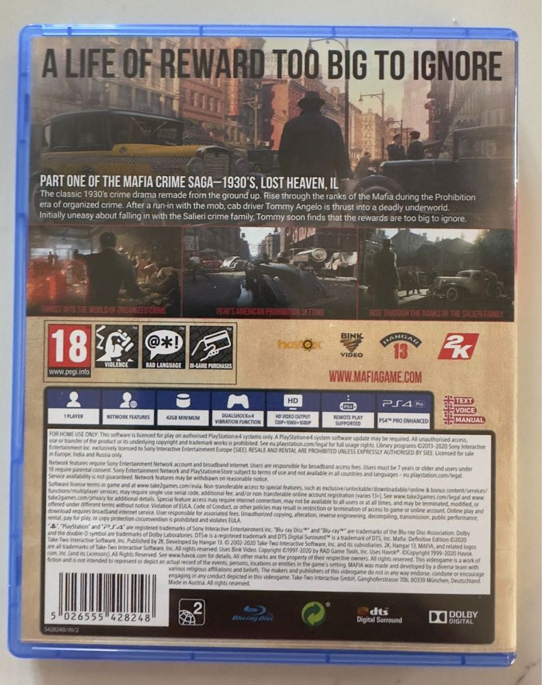 Mafia Definitive Edition - Playstation 4
