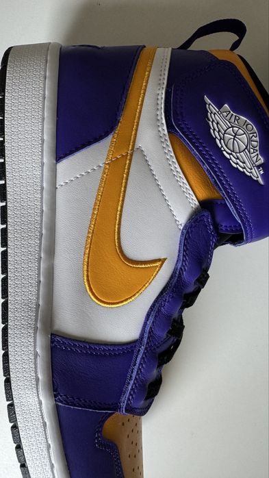 Nike Air Jordan 1 Hi FlyEase LA Lakers rozmiar 46 wkładka 30 cm