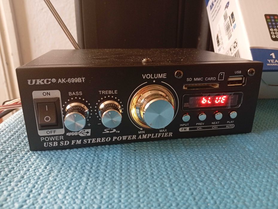 Усилитель звука UKC AK-699BT с USB, Bluetooth,с FM,  + 2 колонки