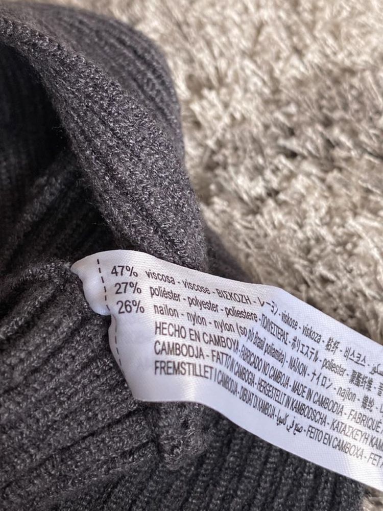 Szary dzianinowy top bralet rozmiar S marka ZARA sweterkowy croptop