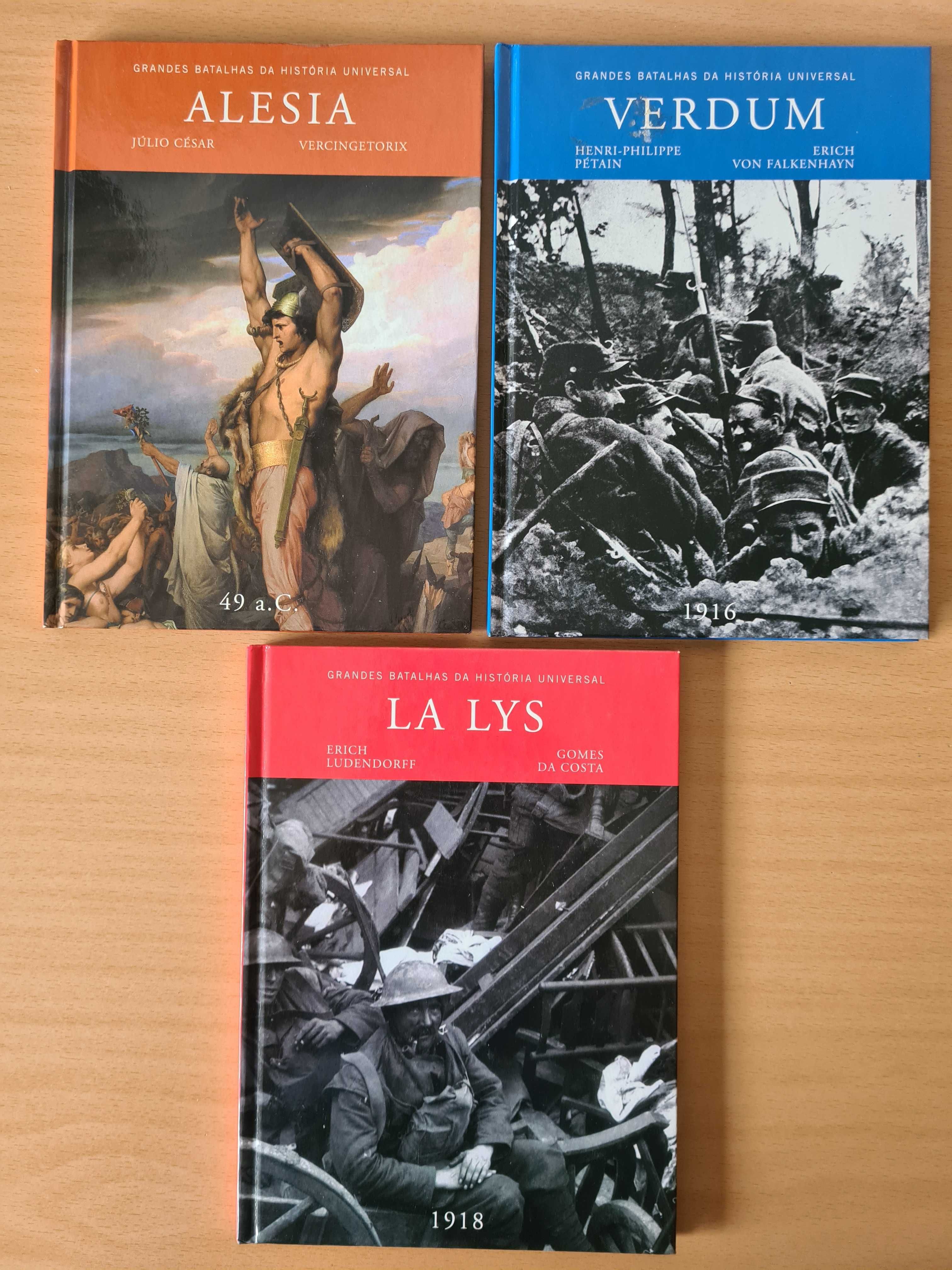 3 livros da coleção "Batalhas da História Universal"