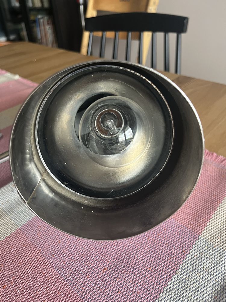 Lampa biurkowa Meos Warszawa PRL chromowana