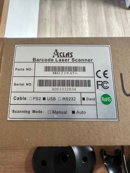 Aclas Barcode Laser Scanner MD2230AT+