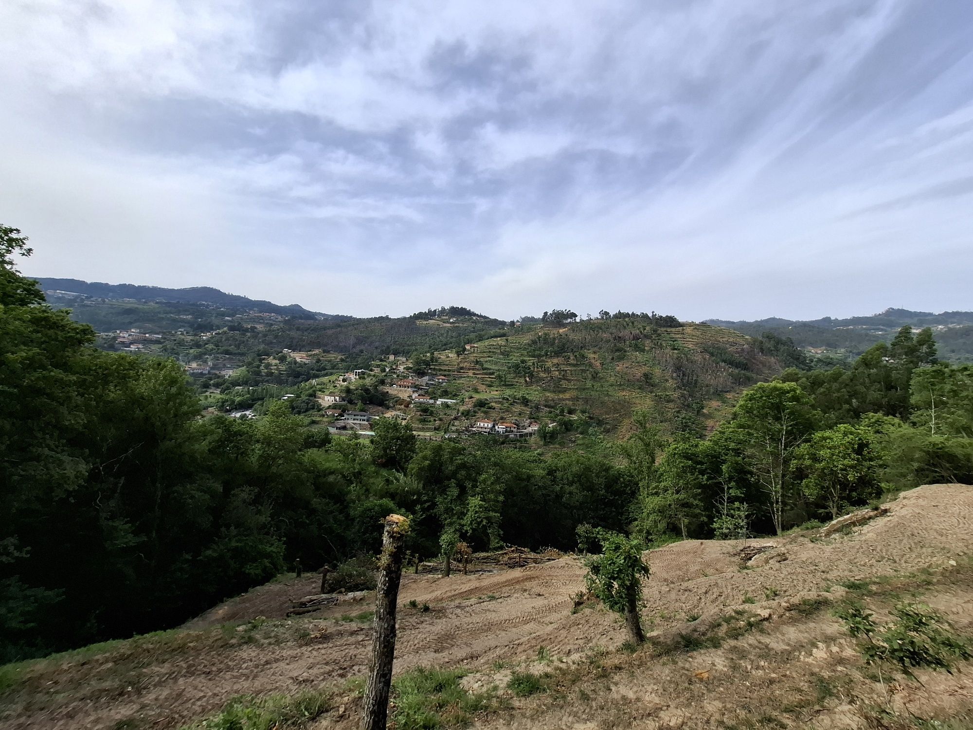 Ruína de moinho, ribeiros, nascente e vista Douro - 3.860m² em Cinfães
