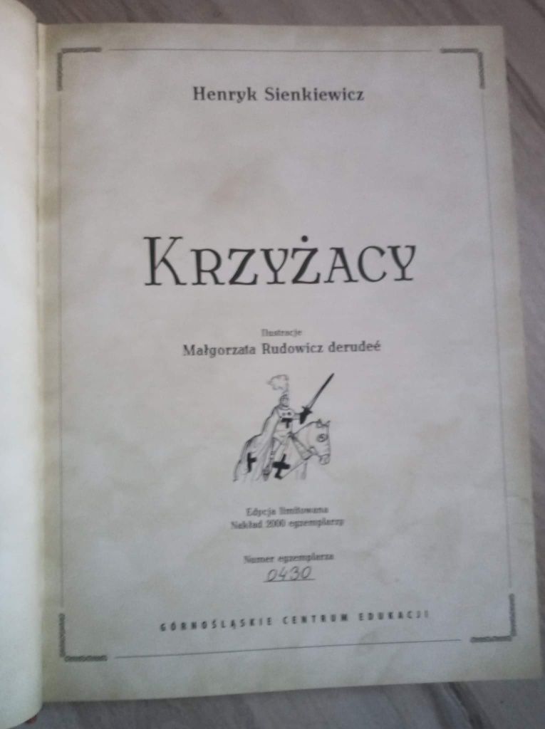 Książka krzyżacy . Edycja limitowana