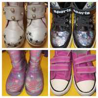 Пакет, лот взуття для дівчинки 18-19 см, черевики, чоботи, кросівки