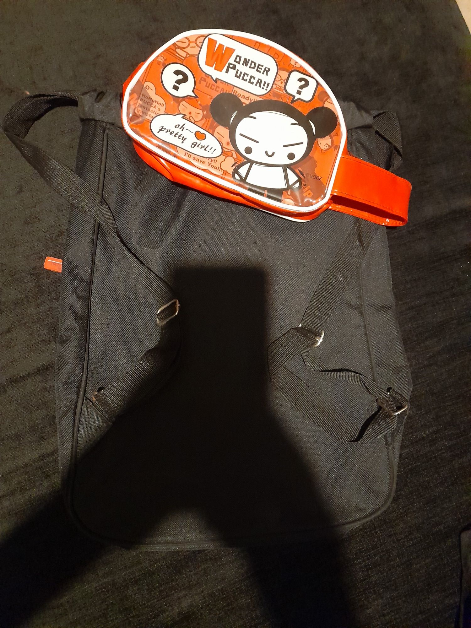 Conjunto mochila e bolsa Pucca