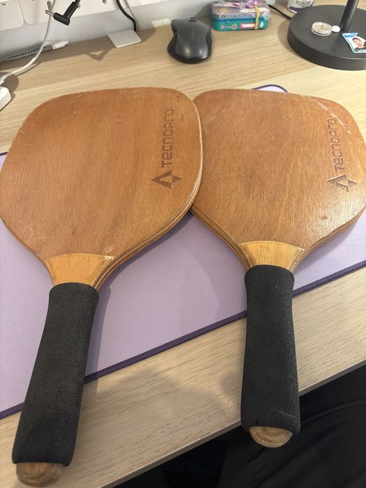 Rakietki plażowe Tecnopro – drewniane – bez piłeczki (gra Raketes)