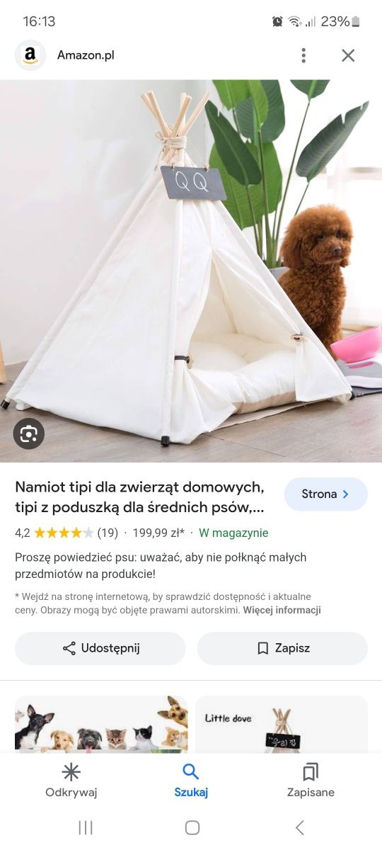 Legowisko, tipi, buda dla zwierzaka