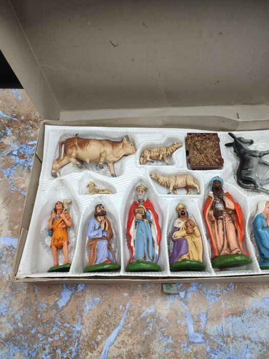 Figurki do szpoki bożonarodzeniowej - Vintage - ręcznie malowane  1517