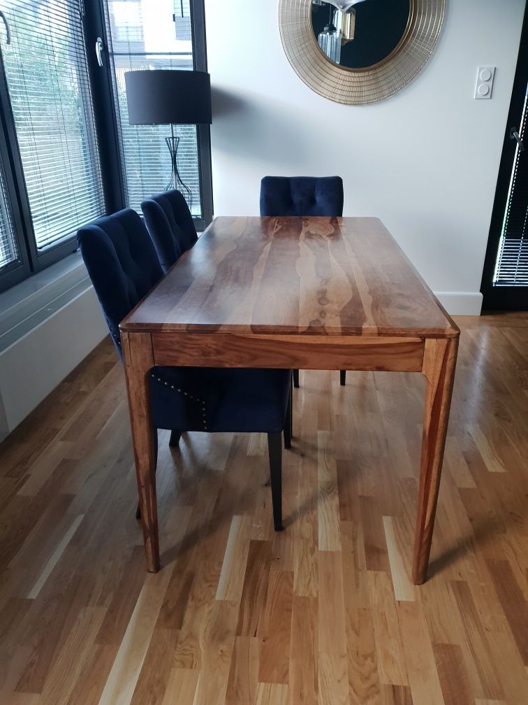 Stół z litego drewna loft 160/80