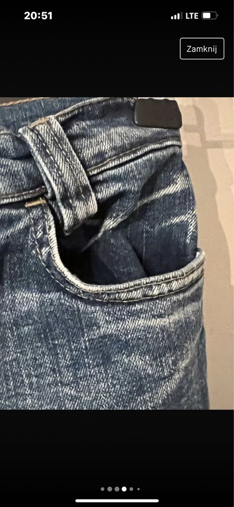 D&G spodnie dżinsowe dzwony rozszerzona nogawka trend 2024 r, 104
