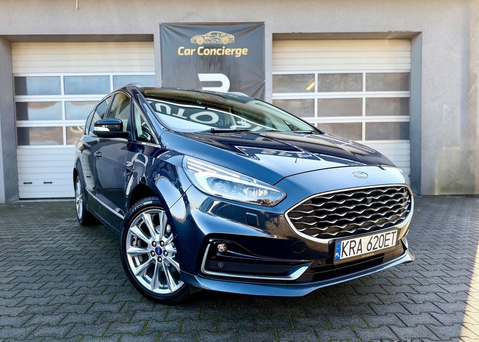 Ford S-Max 2.5h/ 7 osób / Faktura VAT 23% /Oryginał / ASO / Wentyle / Masaż / HAK