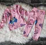 Komplet dres dla dziewczynki stich różowy prążek 110/116