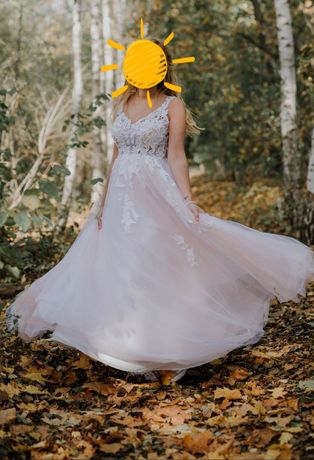 Suknia ślubna r38 tiulowa
