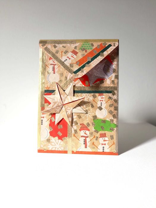 Envelope Rústico de Natal e Cartão em Branco