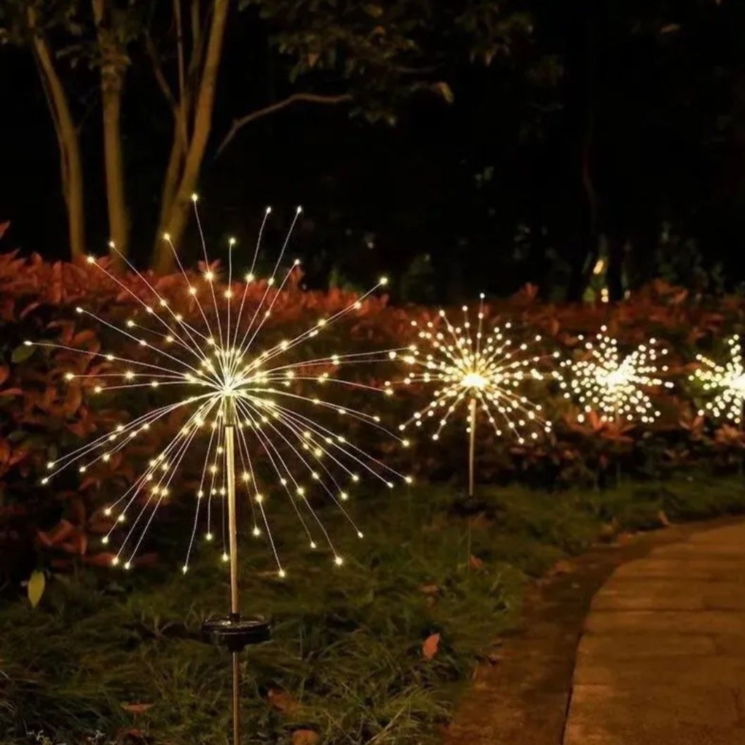 Lamki ogrodowe, fajerwerki, dmuchawce, na działkę ogród, dekoracje LED