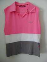 Camisola rosa, branca e cinzenta da Weeck