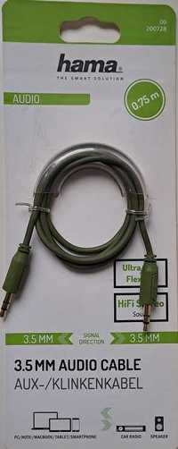 Kabel Hama Audio Jack 3,5 mm Jack 3,5 mm zielony 0,75 m