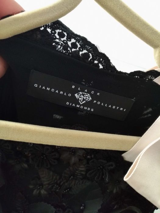 Elegancka czarna sukienka balowa Black Diamonds Giancarlo rozmiar L