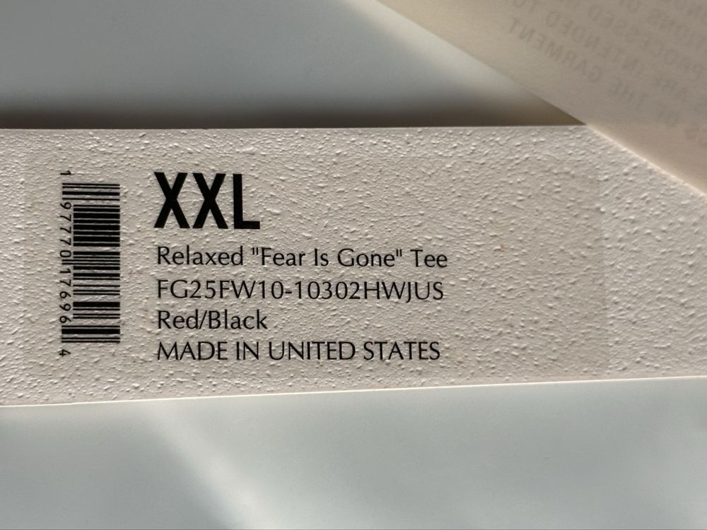 Fear of God Relaxed "Fear is Gone" Tee 'Red/Black' (SS25)