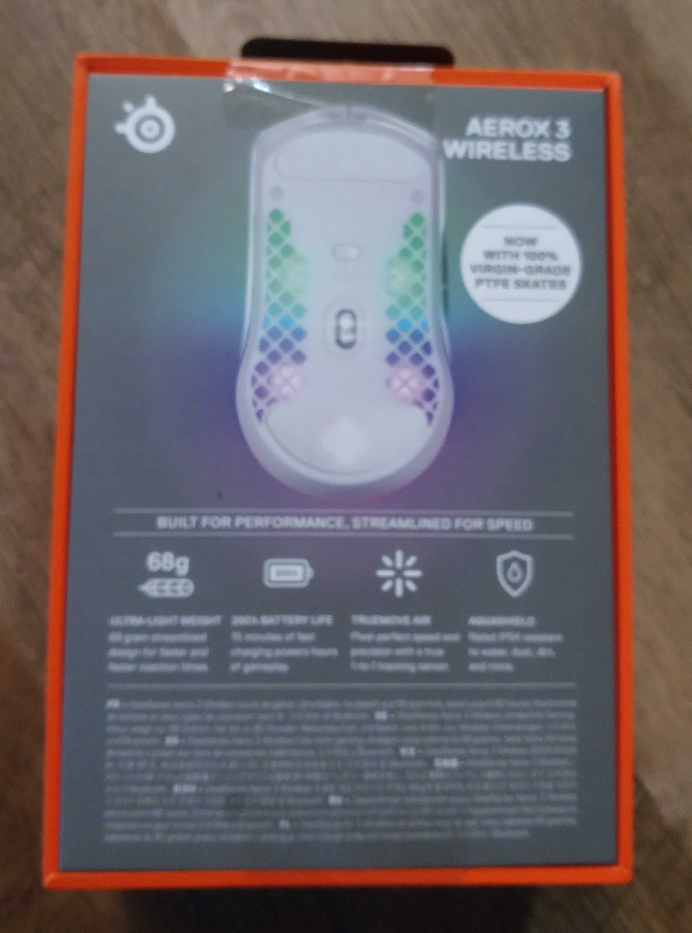 Myszka SteelSeries Aerox 3 Wireless Snow - bezprzewodowa