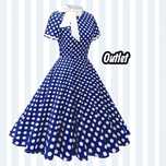 Total outlet Pin-Up Sukienka styl vintage retro lata 50, L/XL