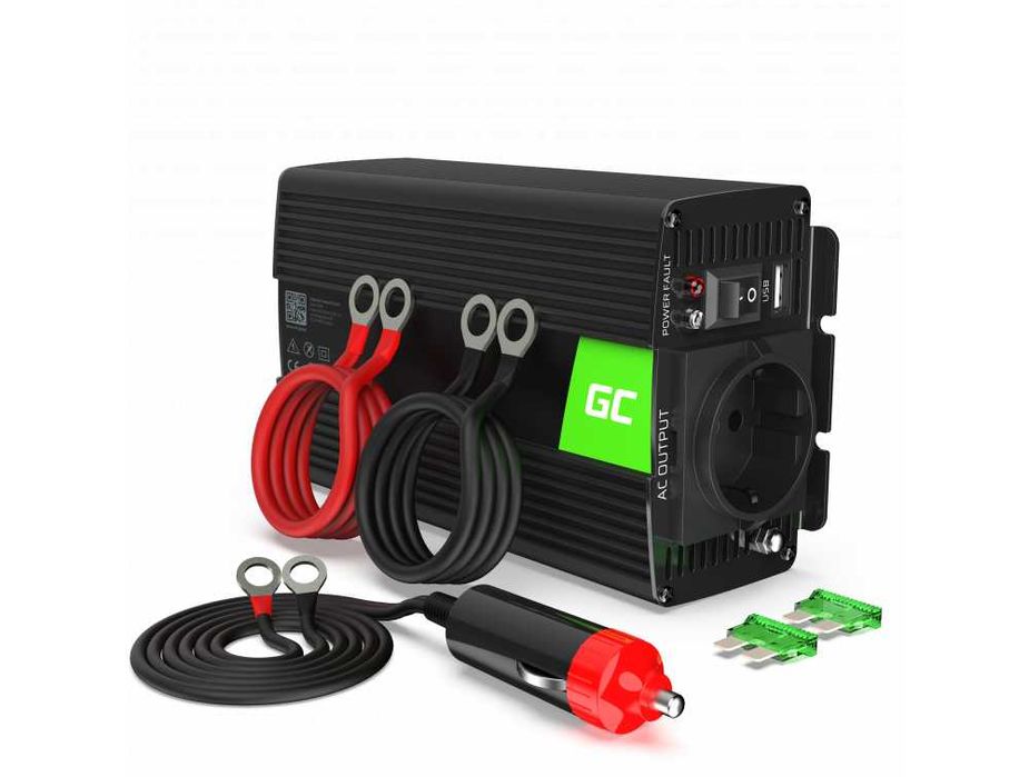Przetwornica samochodowa Green Cell inwerter napięcia 12V 500W