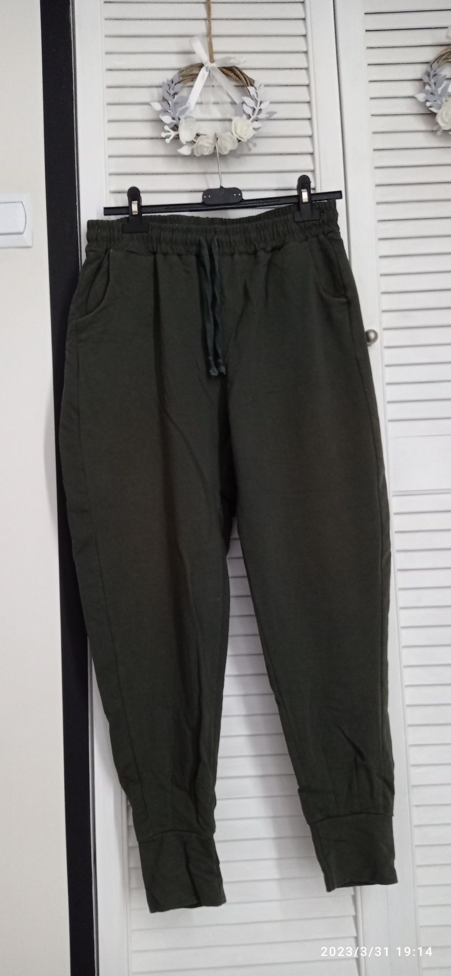 Spodnie dres L/XL zielone