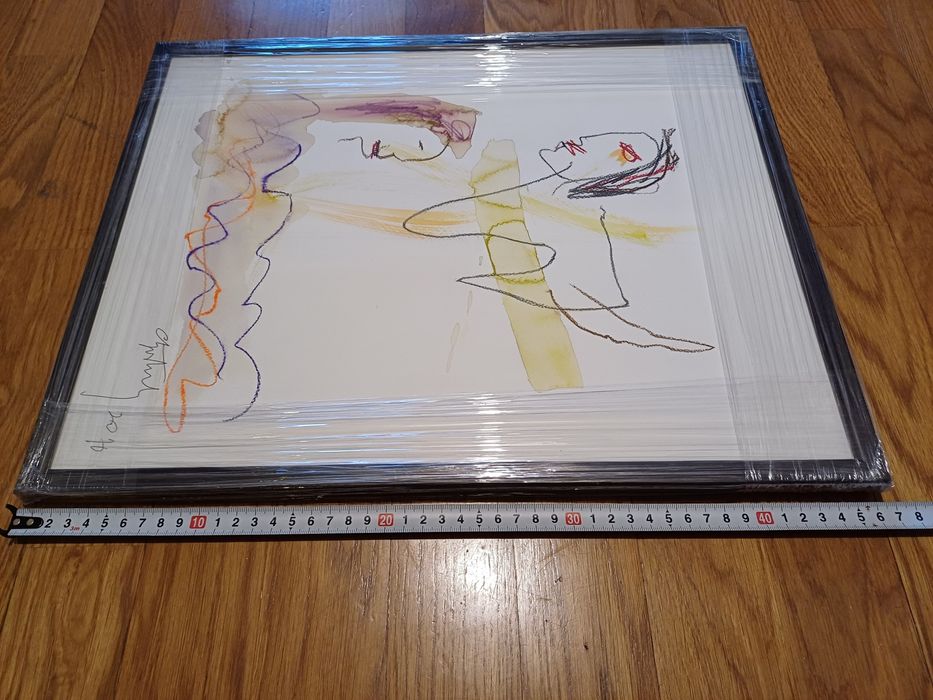 Quadro de arte abstracta de Agostinho Santos