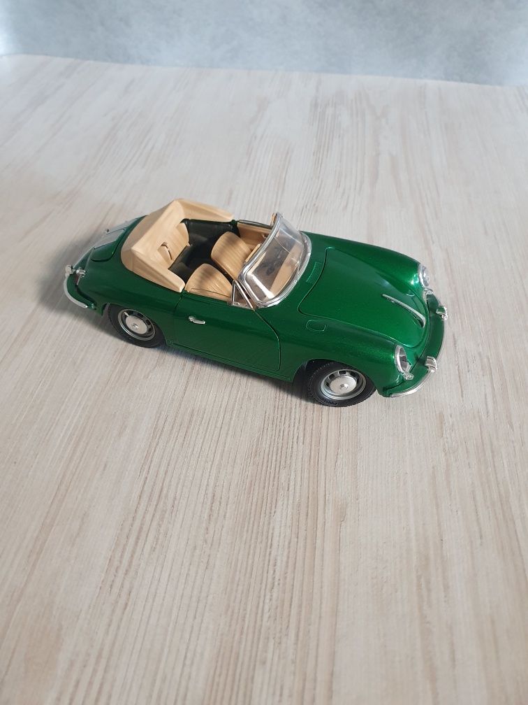 1961 porsche 356 cabriolet bburago burago  ciemna metaliczna zieleń w