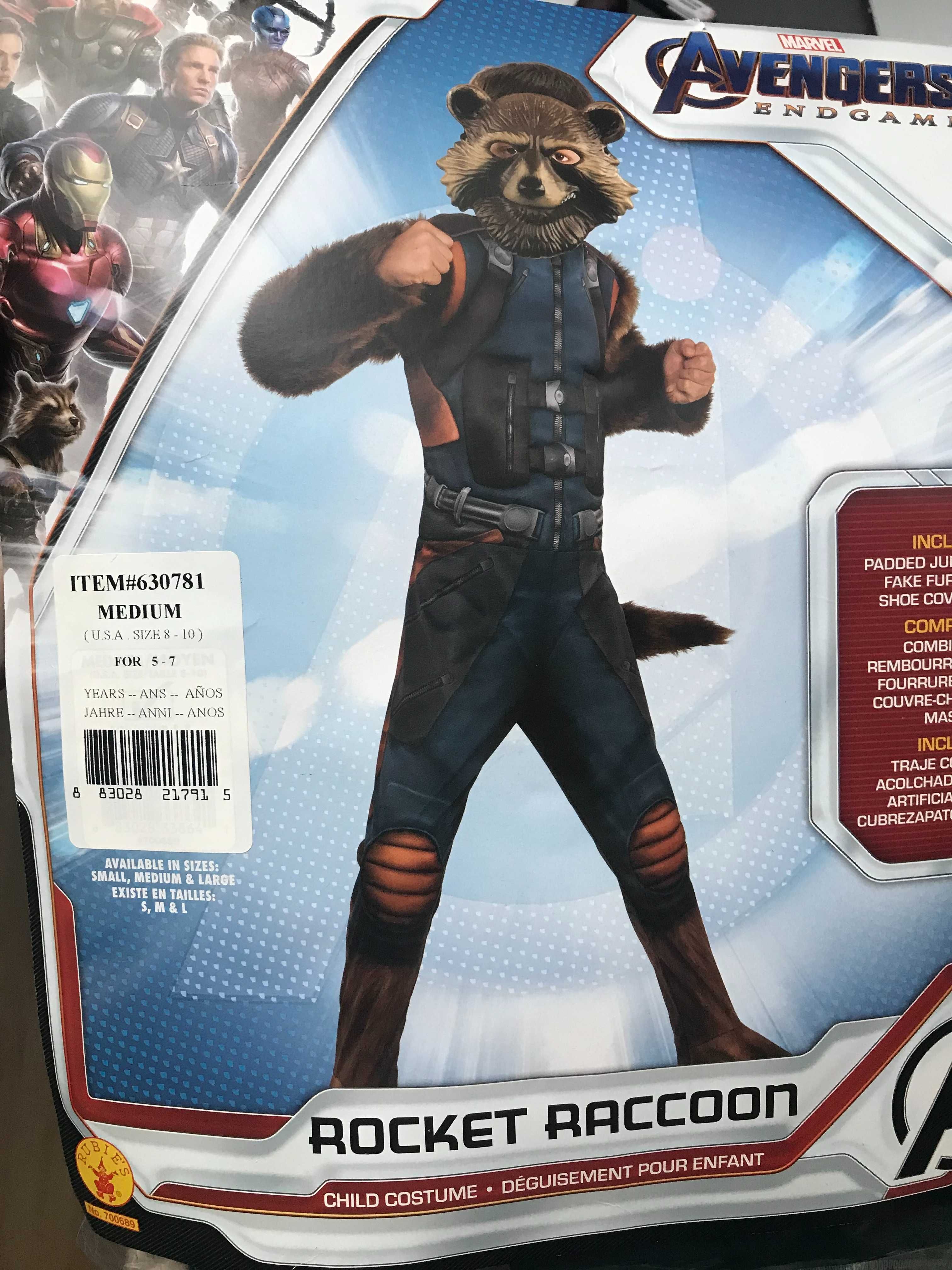strój dla dziecka Rocket Raccoon avengers