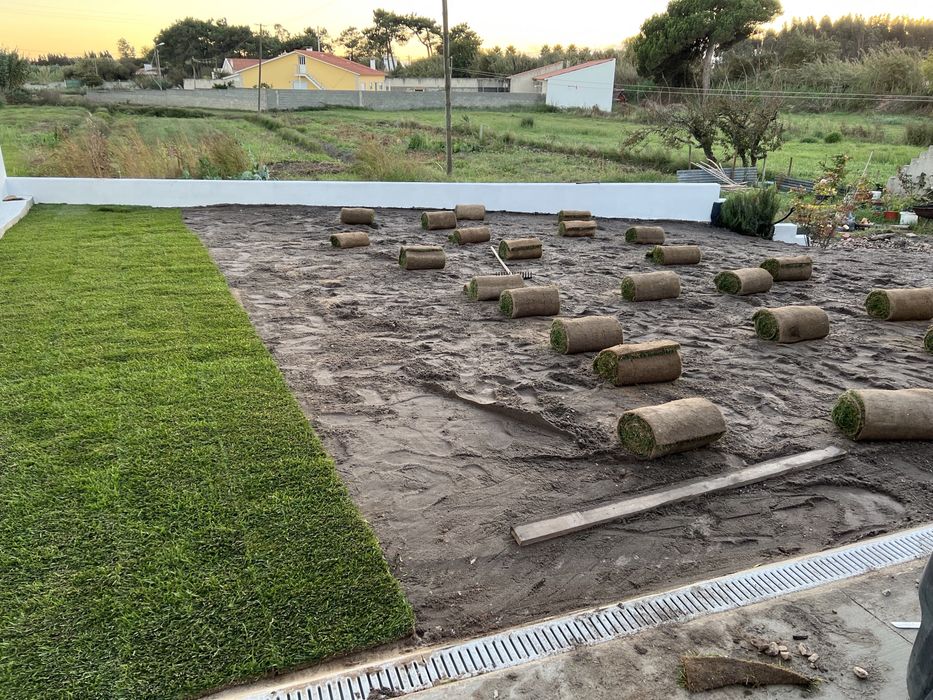 Serviço jardinagem e Piscinas sistemas de rega  (zona caldas da rainha) venda de relva natural