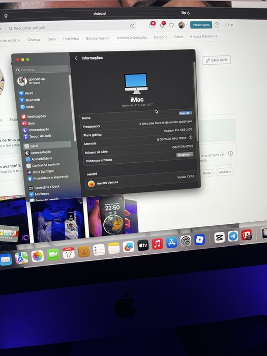 iMac retina 4k 21.5 inch 2017