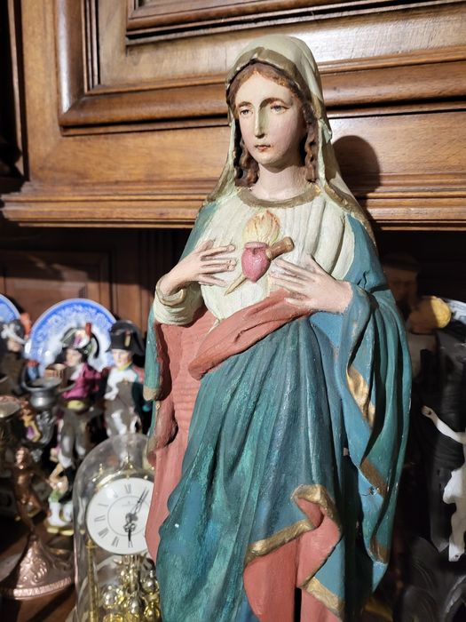 Stara figura Maryja Bolesna Matka Boża Serce Przebite