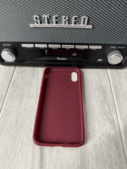Etui do iPhone XS 5.8 cala Bordowy