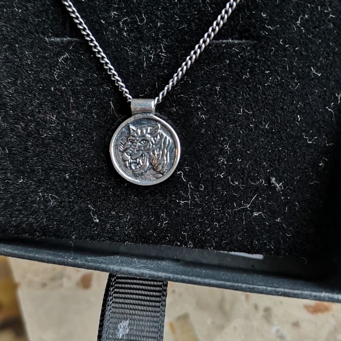 Naszyjnik męski haze&glory srebrny tygrys