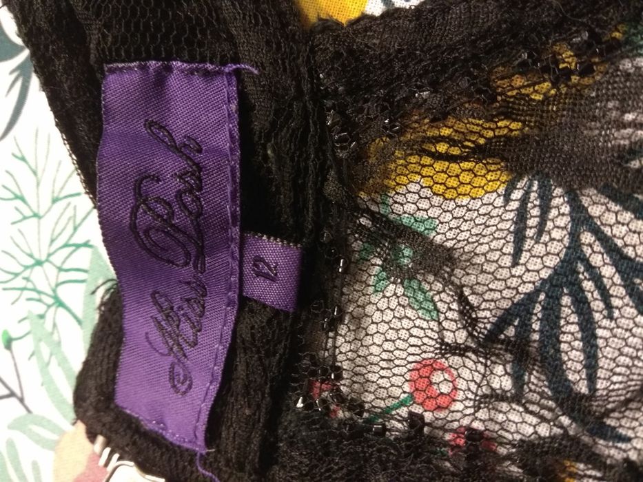 Bluzka damska tunika koronkowa zdobiona koralikami na imprezę M 40 42