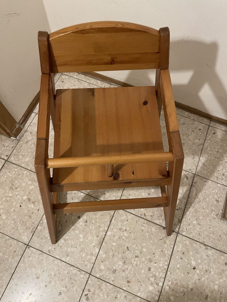 Ikea krzeselko drewniane do karmienia dla dzieci