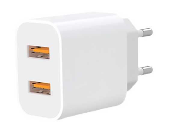 Denmen Ładowarka 2 x USB 12W Biała