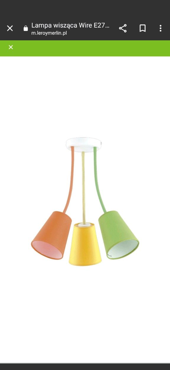 Lampa wisząca dla dzieci Leroy Merlin