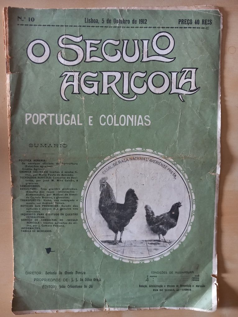 Jornal antigo 1912 o seculo