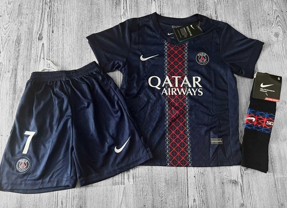 Strój PSG KVARATSKHELIA Nr 7  Zestaw Komplet na wzrost 135-145 cm