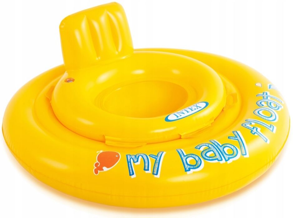 Fotelik do nauki pływania Intex My Baby Float żółty