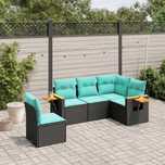 Conjunto de Sofás Jardim C/ Almofadões Vime Mesa Opcional