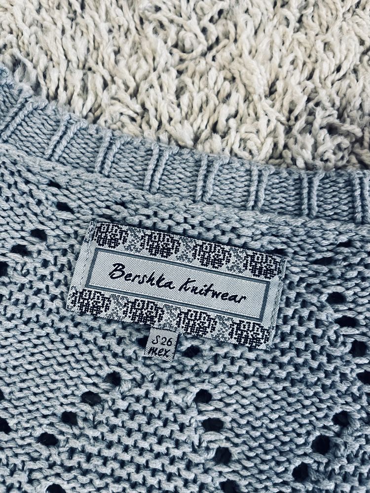 Kardigan szary na guziki damski bershka rozm S sweter szurowy