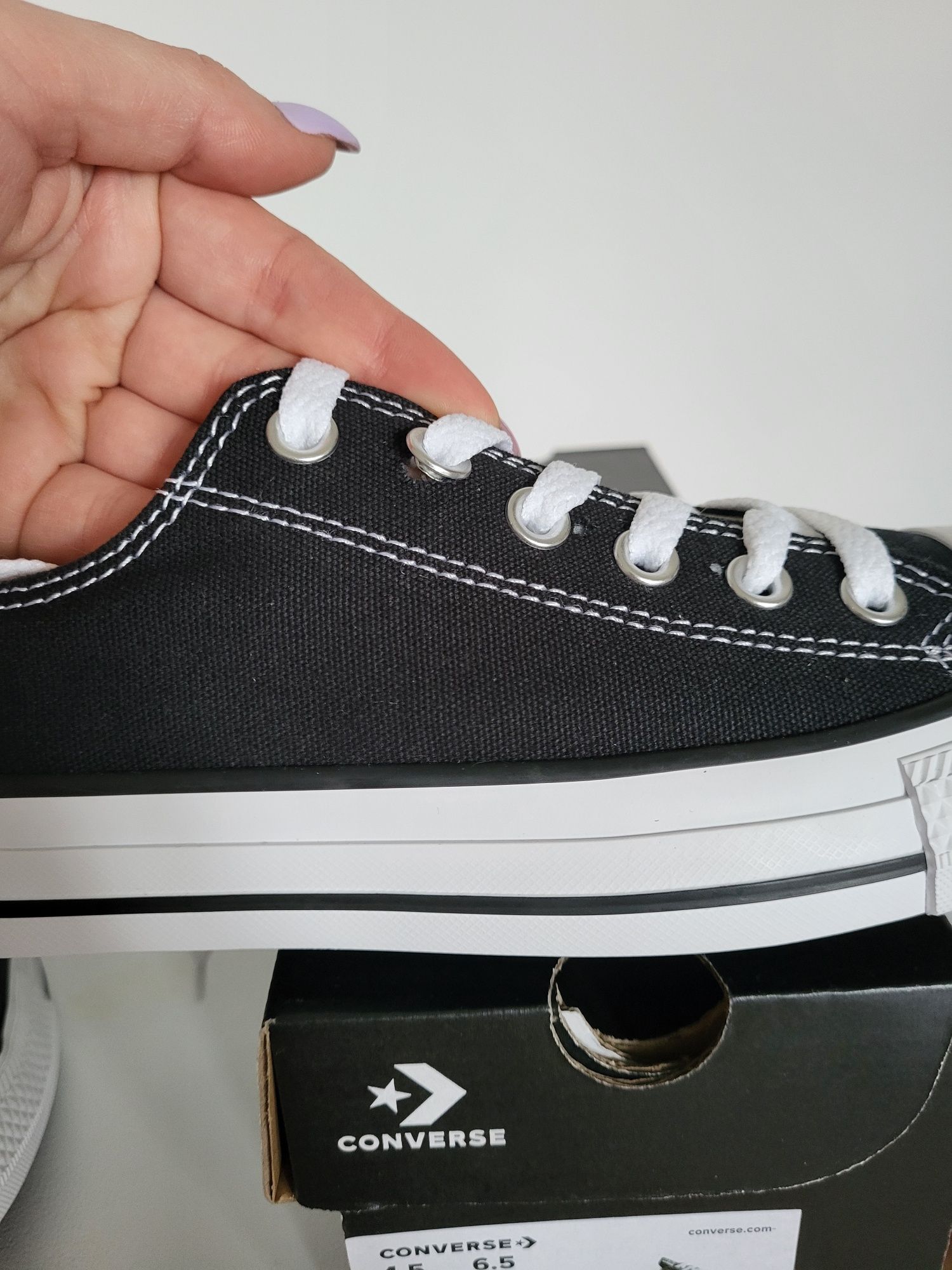 Converse czarne trampki 37