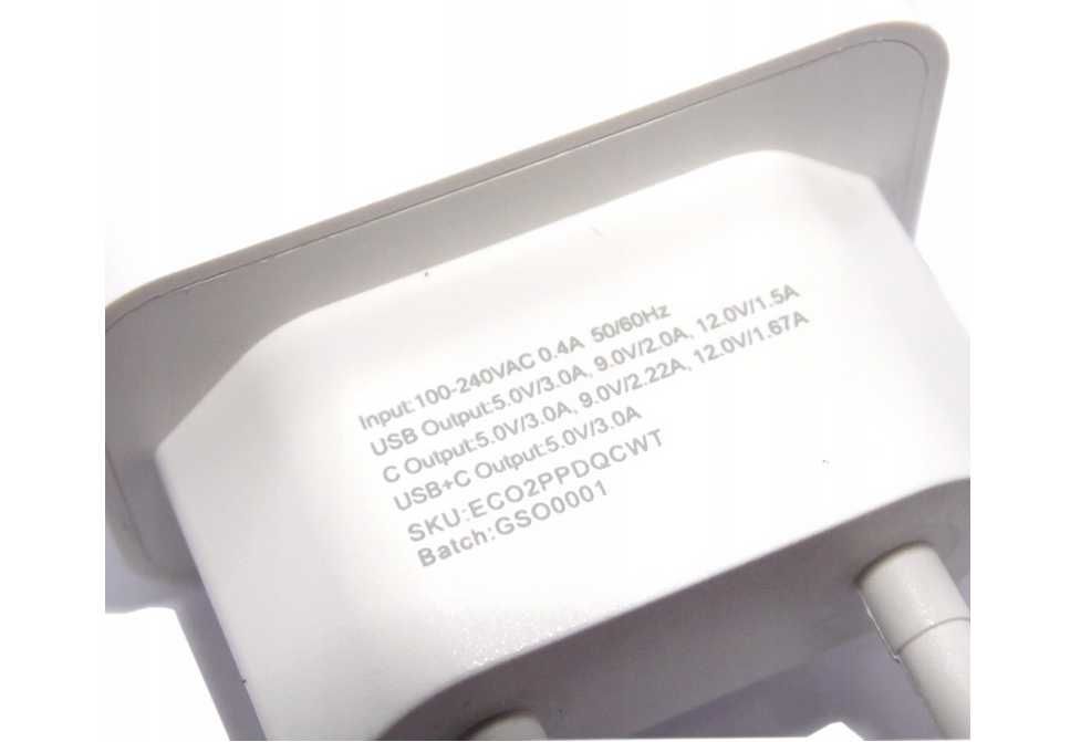 Szybka ładowarka sieciowa 20W PD QC 3.0 do iPhone Samsung Xiaomi